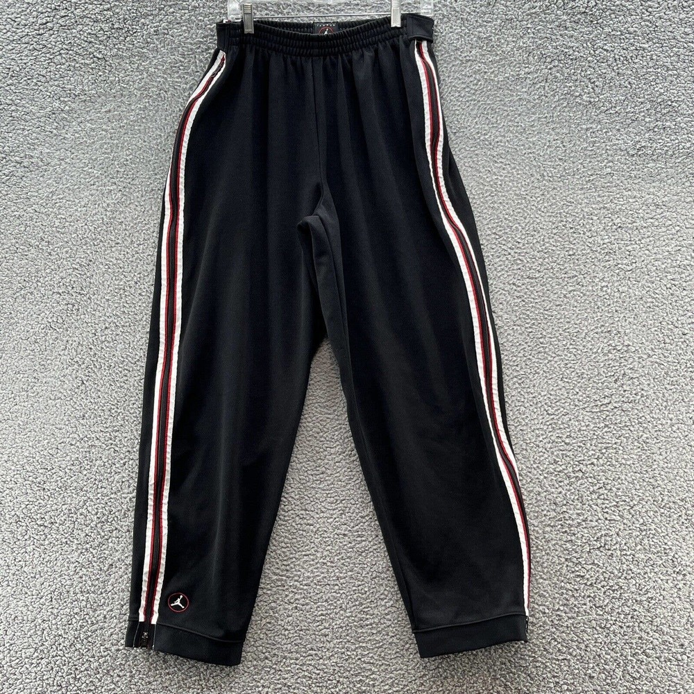 Jordan Sweatpants Black Flight Jumpman Full Zip Breakaway Basketball Pant